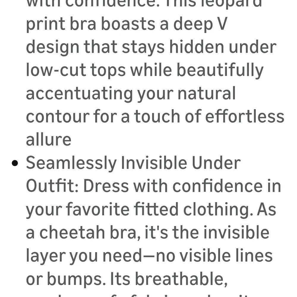 Black Leopard Print T-Shirt Bra - Picture 4 of 5